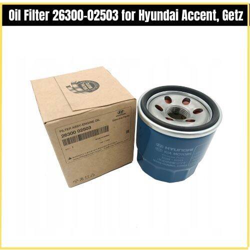 Oil Filter 26300-02503 for Hyundai Accent, Getz, Eon, i10, Kia Rio ...
