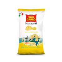 Best import products⚡ (1 Pc) ซาน คาร์โล มันฝรั่งทอด แผ่นหยัก 180 กรัม - San Carlo Wavy Potato Chips 180g