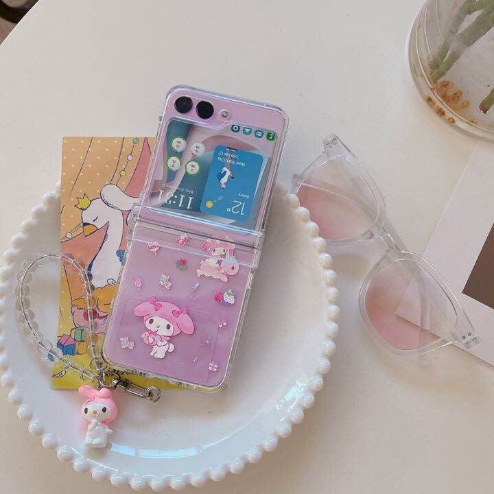 เคสโทรศัพท์มือถือ-แข็ง-แบบบางพิเศษ-ลายการ์ตูนน่ารัก-3-ส่วน-สําหรับ-zflip3-zflip4-z-flip5-5g-flip-4-5