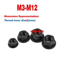 Nylon Hexagon Flange Nut / Plastic Nut With Gasket Insulation Locking Glue Screw Cap M3M4M5M6M8M10M12