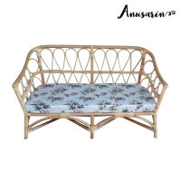 Anusarin Aurora02  RattamTwo-Seater Sofa  with Seat Cushion โซฟาหวายสองที่นั่งพร้อมเบาะถอดได้