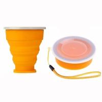 Water Cup Travel Silicone Retractable Coloured Portable Outdoor Coffee Handcup 200ml Folding Cups BPA FREE Food Grade Dining