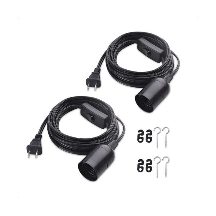 E26 Lamp Kit Vintage Hanging Pendant Light Cord Kit PVC with On/Off