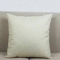 【LZ】 Small Size Cotton Linen Solid Natural Linen Color Sofa Cushion Cover Beige Home Decorative Chair Car Throw Pillow 35x35 40x40cm