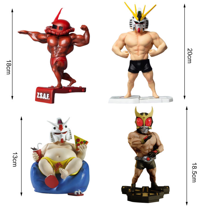 microgood-ญี่ปุ่นอะนิเมะรูปเรืองแสงกล้ามเนื้อ-kuuga-gundam-zaku-miniature-figurine-เครื่องประดับสะสม-kamen-rider-ultra-man-action-figure-รุ่นรถตกแต่งเป็นมิตรกับสิ่งแวดล้อม-action-figure