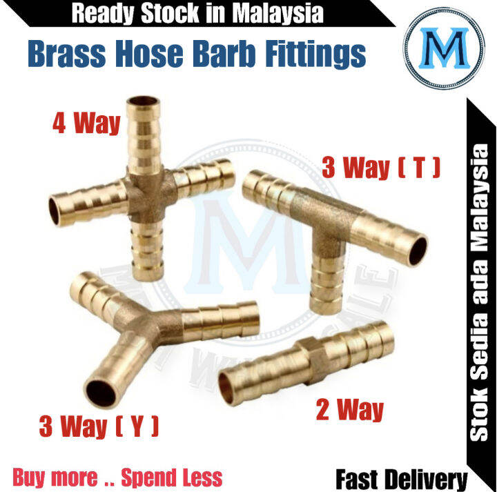 Brass Hose Barb 6mm 12mm, 1/4" to 1/2", Brass Fitting for Air