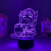 Anime Miss Kobayashi Dragon Maid Led Lamp for Kid Bedroom Decoration Birthday Gift Color Changing 3d Light Manga Dragon Maid