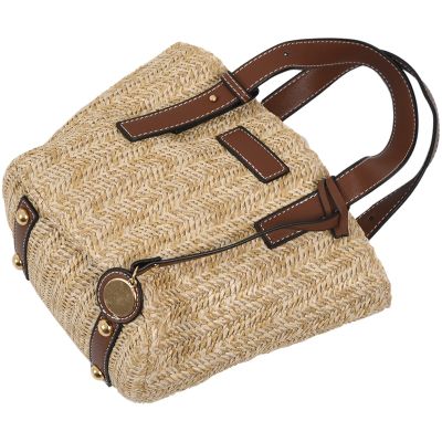 Handmade Women Handbag Vintage Retro Beach Bag Straw Rope Knitted Big Messenger Bag Lady Fresh Paper Pack For Summer Tote