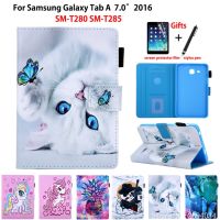 【Aishang electronic】เคส SM-T280สำหรับ A6 Samsung Galaxy Tab A T280 7.0 2016,T285 SM-T285แฟชั่นลายแมวของขวัญกรอบขาตั้งแท็บเล็ต