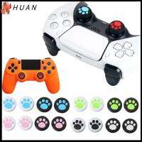 HUAN 4 Pcs ทดแทน ผู้พิทักษ์ ปิดบัง หมวก ซิลิโคน คอนโทรลเลอร์ Thumb Sticks Grips