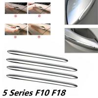 4Pcs Chrome Stainless Steel Exterior Door Handle Molding Trim Cover Outer Doors Handle Cover for 5 Series F10 F18