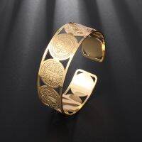 【lz】♈▪❆  Aço Inoxidável Saint Benedict Cuff Bracelet Necklace Ring Jóias Católica Tamanho Ajustável para Homens Mulheres Fine Jewelry