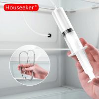 【hot】☌✻  5PCS Refrigerator Drain Hole Set Syringe Hose Fridge Cleaner Stick Dredge 1.5M