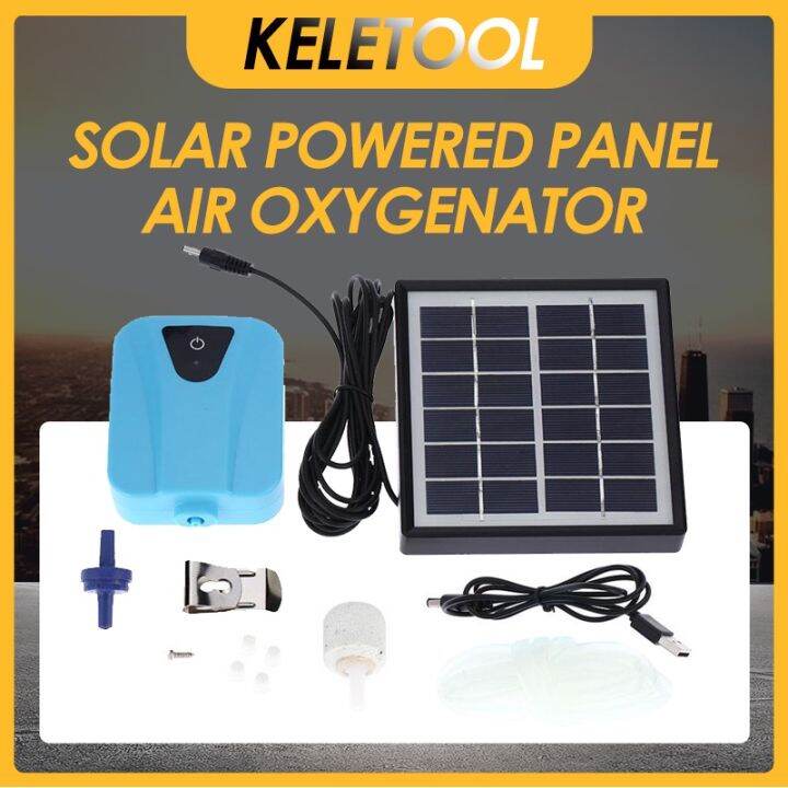 Solar Powered Oxygenator Oxygen Aerator Fish Tank Pond Pool Aquarium