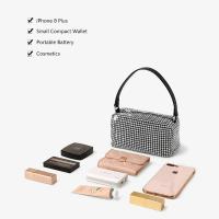 Crystal Rhinestone Evening Crossbody Bags for Women Luxury Brand Bling Purse Mini Top Handle Handbag Chain Mesh Clutch for Party