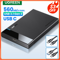 UGREEN HDD Case 2.5 Sata To USB 3.0 Hard Drive Enclosure สำหรับ SSD Disk HDD กล่อง USB C 3.1 Gen 2กรณี HD External HDD Enclosure