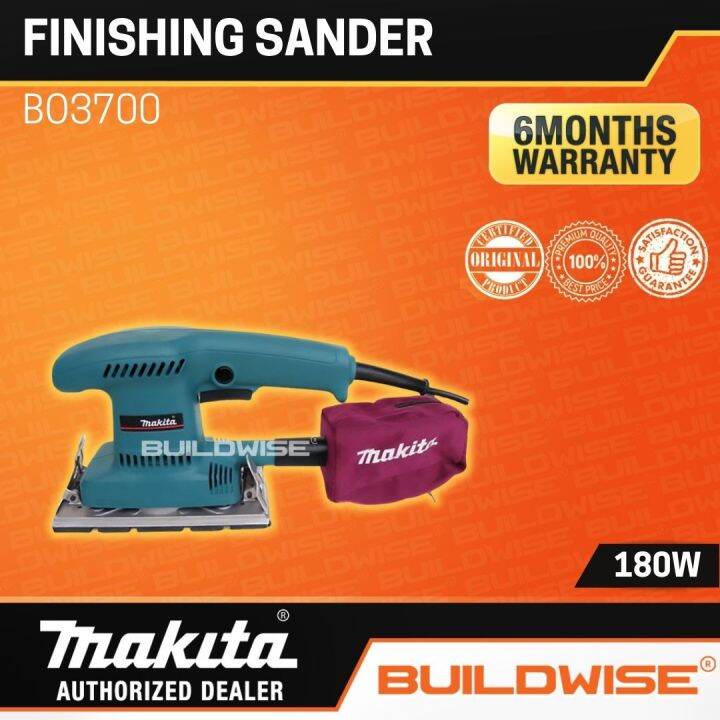 Makita BO3700 Finishing Sander 3-5/8″ X 7-1/4″ 180W 「BUILDWISE ...