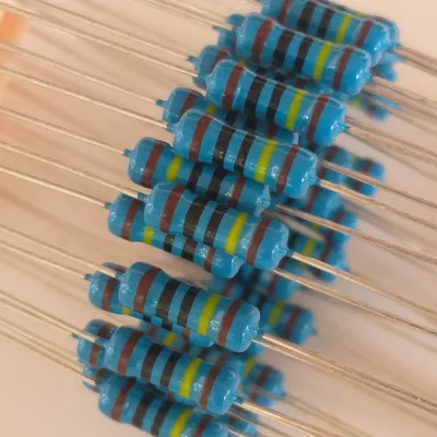 [ 20PCS ] 1/2 W  1M ~ 4.7M  +-1% Resistor ตัวต้านทาน( R 5 แถบสี )จำนวน 20 ตัว