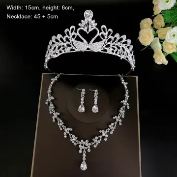 Bridal tiara and jewelry on sale sets