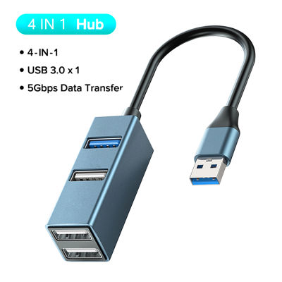 Usb Hub 4-Port Hub Splitter Usb 3.0 + 2.0 4-In-1อะแดปเตอร์ Dock Cable สำหรับโน๊ตบุ๊คคอมพิวเตอร์เมาส์คีย์บอร์ด