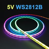 5V WS2812B RGB Luce Al Neon Del LED Indirizzabili ที่ยืดหยุ่นแต่ละพิกเซล Nastro Di Colore Di Sogno 5050 60 Led/m ซึมผ่านไม่ได้