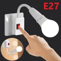 【YD】 E27 Socket Lamp Bulb Holder With US Plug Saving Table Led Base