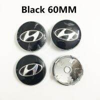 HYS 4PCs รถล้อ Hub Caps ยางศูนย์ครอบคลุมขอบตกแต่งป้ายสัญลักษณ์สำหรับ Hyundai I30 Tucson Solaris IX35 Sonata Encino Rohens Reina Elantra Tucson Accent Mistra Verna อุปกรณ์เสริมรถยนต์จัดแต่งทรงผม