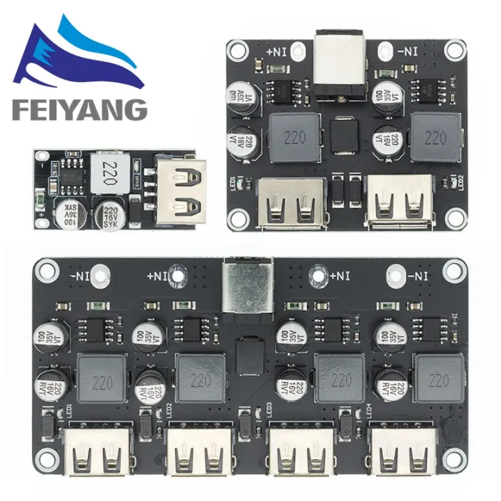   USB DC-DC Buck Converter Charging Step Down Module 6-32V 9V 12V  24V to Fast Quick Charger Circuit Board 5V 