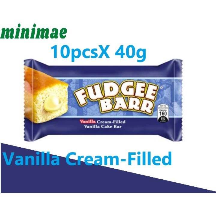 Fudgee Barr Vanilla Cream Filled Vanilla Cake Bar 10pcsx 40g Lazada Ph