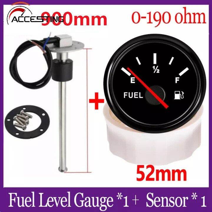 Fuel Level Gauge with Fuel Level Sensor for Car, Boat, RV, Motorhome