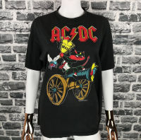 ใหม่ ACDC t-shirt เสื้อวง ACDC เสื้อยืดวินเทจผ้าฝ้ายระบายอากาศยอดนิยม