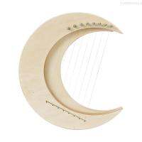 Ammoon Crescent Moon Type Lyre G Key แบบพกพาเบ็ดตกปลาเรืองแสงสตริง Alat Musik Senar มินิ