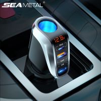 SEAMETAL ที่ชาร์จในรถ ชาร์จเร็ว ที่จุดบุหรี่ในรถยนต์ Dual USB Type C PD20W 12-24V Car Charger ที่ชาร์จเร็วสุดๆ ที่ชาร์จแบตในรถ ที่ชาร์จในรถยนต์อุปกรณ์แต่งรถยนต์