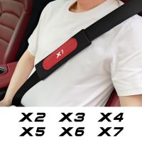 2Pcs Car Seat Belt Cover Shoulder Pad Accessories For BMW X1 E84 F48 X5 E53 E70 F15 G05 X3 E83 F25 X6 E71 X2 F39 X4 F26 G02 X7 Seat Covers