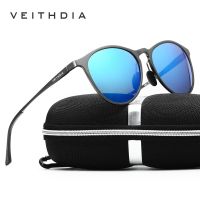 VEITHDIA 2020ยูนิเซ็กส์แว่นตากันแดดเลนส์โพลาไรซ์กลมสำหรับผู้ชาย/ผู้หญิง6625แว่นตาวินเทจยี่ห้ออลูมิเนียมแว่นตาแฟชั่น