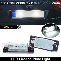 2ชิ้นสำหรับ Opel Vectra C Estate 2002 2003 2004 2005 2006 2007 2008 LED สีขาวป้ายทะเบียนไฟหมายเลขทะเบียนโคมไฟ