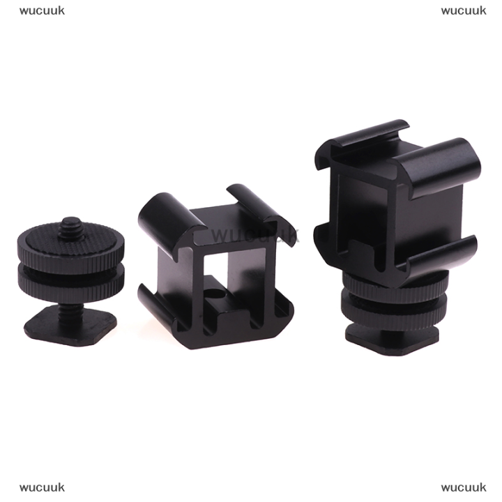 wucuuk-กล้องสามหัว-hot-shoe-mount-adapter-ตัวยึดสกรูคู่ขาตั้ง