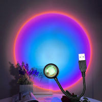 Atmosphere Night Light USB Mini Sunset Projection Lamp Live Beauty พื้นหลังตกแต่งผนังห้องถ่ายภาพตกแต่งแสง-lihaichao