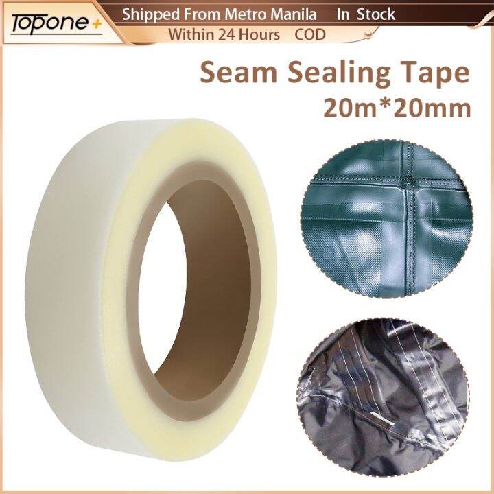 Seam sealing clearance tape for tents