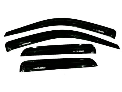กันสาด เชฟโรเลต โคโลราโด Chevrolet Colorado 2012-2020 (รุ่น4ประตู) สีดำ