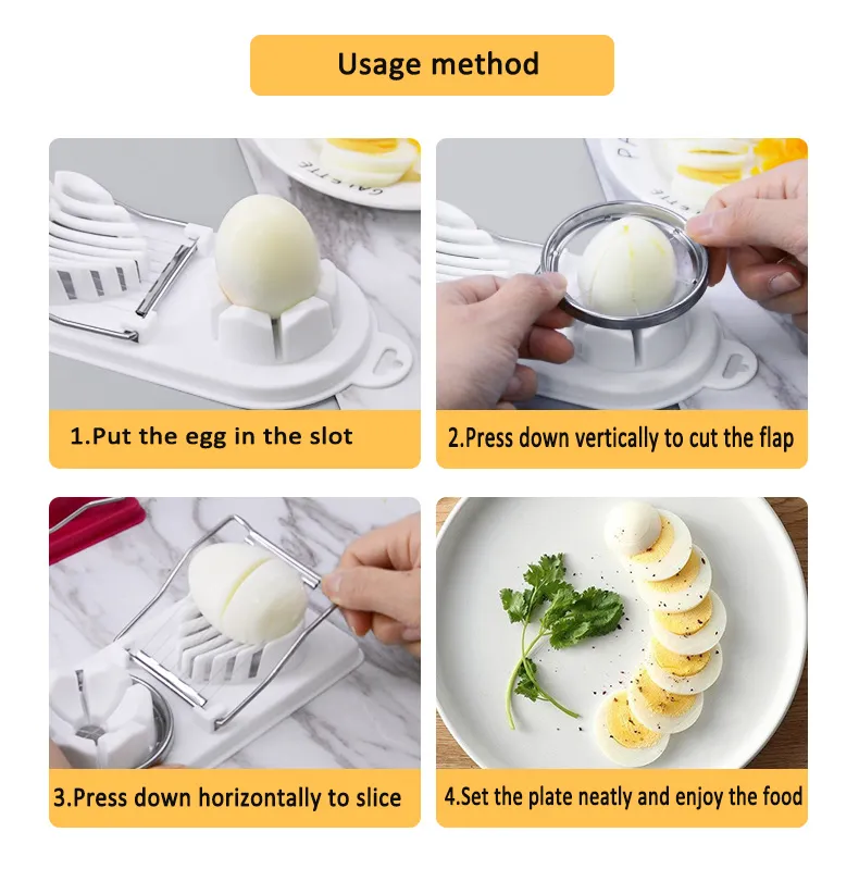 Egg Cutter - 2 Set Multifunctional Egg Cutter Egg Decorator, High