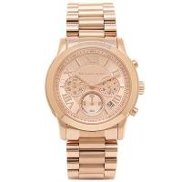 นาฬิกาผู้หญิง MICHAEL KORS Cooper Chronograph Rose Dial Rose Gold-tone Ladies Watch MK6275