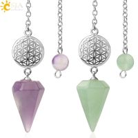 【YF】┇  CSJA Shuttle Spiritual of Pendulum for Divination Pendant Pendulums Pink Pendulo Pendule G733