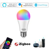 E27 Tuya Zigbee 15W หลอดไฟอัจฉริยะหลอดไฟ Led ไฟ Rgb หรี่ได้หลอดไฟการควบคุมด้วยเสียงทำงานร่วมกับ Alexa Google Home Smart Life App