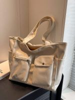 【Ready】? large-caci womens 23 new simple -mat tote for students comm shoulder