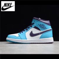 New Arrival HOT 【Original】 ΝΙΚΕ Ar- J0dn- 1 Middle Cut MenS And WomenS Fashion Basketball Shoes Turquoise Blue Size 36-45 {Free Shipping}