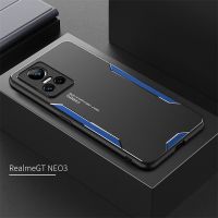 เคสโลหะระดับไฮเอนด์สุดหรูสำหรับ Realme GT Neo3เคสฝาหลังหลังซิลิโคน PTU GTNeo2 2T 3T Realme Neo2 Master กันชนรุ่น