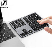 SeenDa Wireless Bluetooth Number Pad for Laptop Rechargeable Numeric Keypad 35-Keys Aluminum Numpad Keyboard for Mac Windows