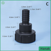 Hanak 1/2 "ถึง2" อะแดปเตอร์ถังไอบีซีน้ำหัวตัวต่อท่อในสวนเครื่องมือติดตั้งตัวเชื่อมท่อประปา