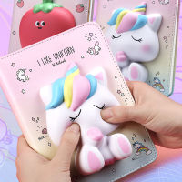 Yiwi 3D Unicorn Decompression Notebook Bunny Student Planner Color Pages Diary With Gifts Packing